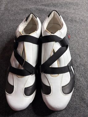 White and Black Man Athletic Slip-On Shoes